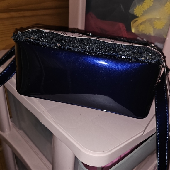 Charming Charlies sequins embellished Frost Blue Cross Body Bag. - Picture 3 of 6